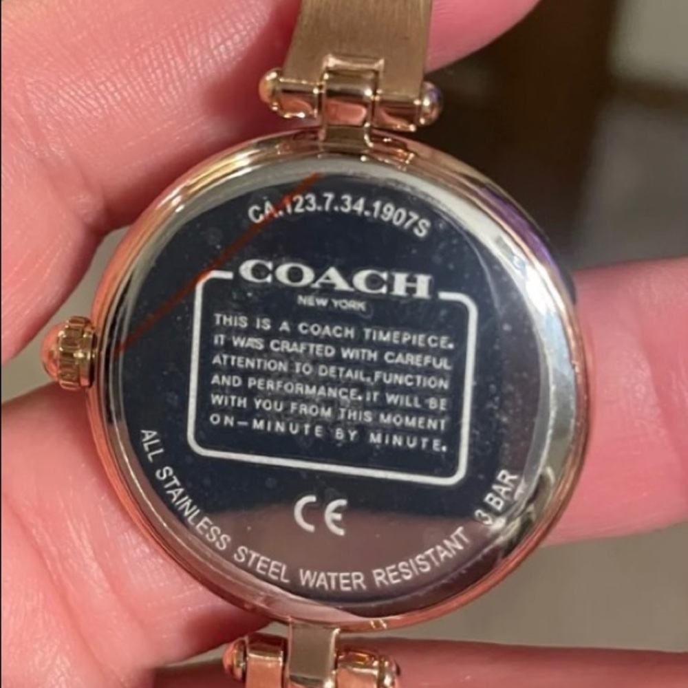 SOLD!!! ⭐️COACH PARK NEW IN BOX Crystal Watch Rose-Tone Dial Model 14503651 - Picture 4 of 5